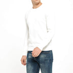 ZLUXURQ Men's Crewneck Long Sleeve Cotton Pullover Soft Color Block Stripes Sweater