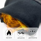 ZLUXURQ Luxury Mens Leather Gloves Cashmere Lined-Soft Comfortable Lambskin Touchsreen