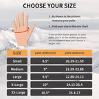 ZLUXURQ Luxury Mens Leather Gloves Cashmere Lined-Soft Comfortable Lambskin Touchsreen