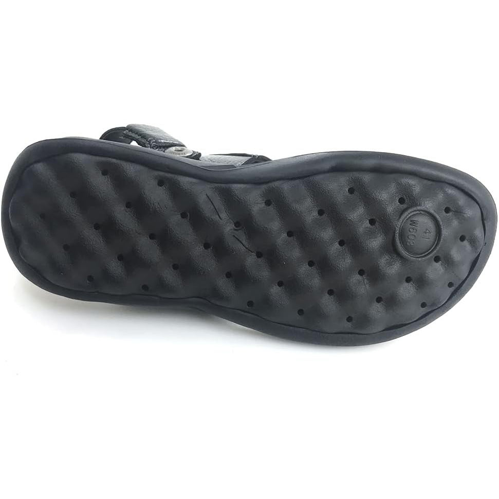 ZLUXURQ Mens soft leather hiking outdoor sandals-Luxury Casual Beach Sandals