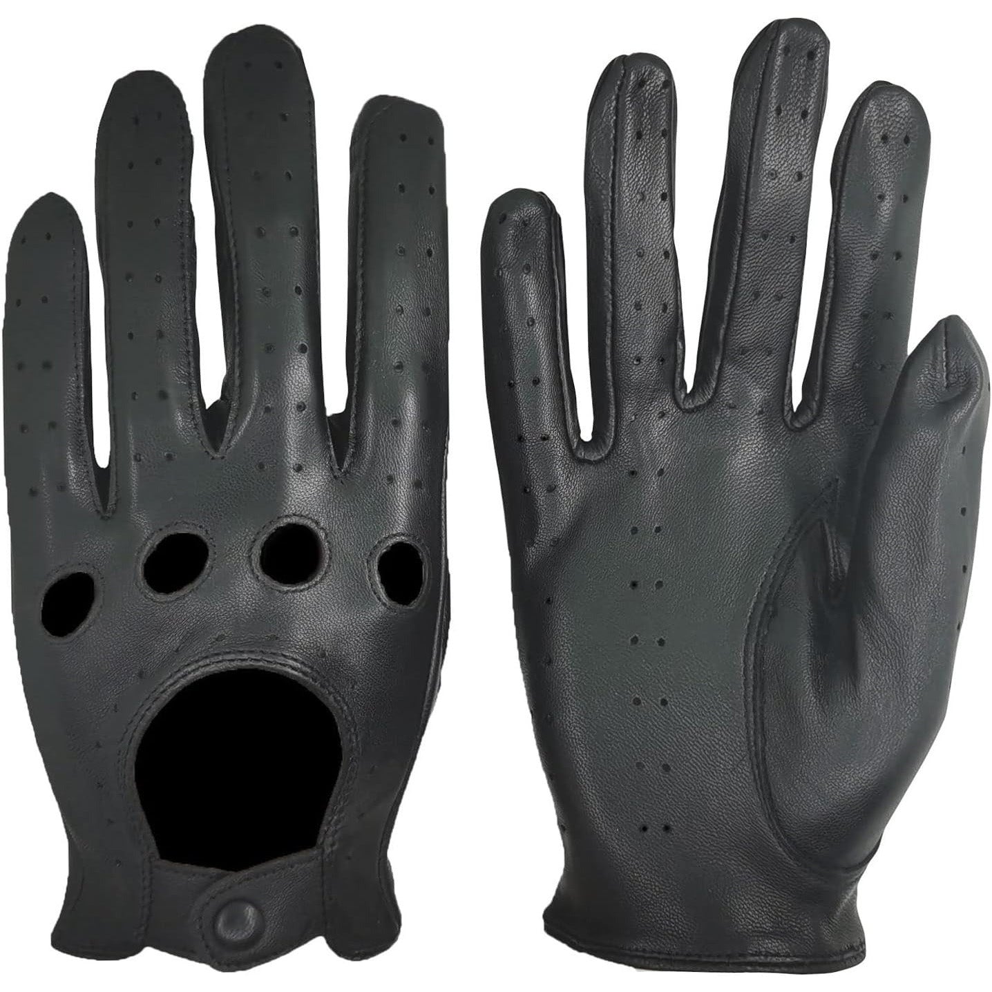 ZLUXURQ Womens Vintage TouchScreen Leather Driving Gloves Unlined -Soft And Thin Quality Italian Lambskin