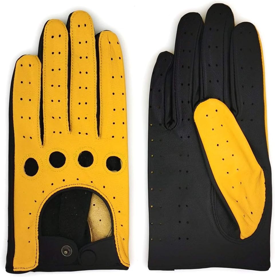 ZLUXURQ Womens Vintage TouchScreen Leather Driving Gloves Unlined -Soft And Thin Quality Italian Lambskin