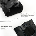 ZLUXURQ Womens Vintage TouchScreen Leather Driving Gloves Unlined -Soft And Thin Quality Italian Lambskin