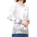 ZLUXURQ Women's Animal or Flower Printing Crewneck Long Sleeve Pullover Loose Sweater Comfy and Warm