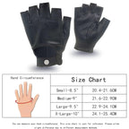 ZLUXURQ Mens Soft and Breathable Fingerless Leather Driving Gloves-Premium Lambskin