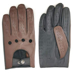 ZLUXURQ Mens Touchscreen Professional Leather Driving Gloves Unlined -Soft and Thin Italian Lambskin