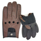 ZLUXURQ Mens Touchscreen Professional Leather Driving Gloves Unlined -Soft and Thin Italian Lambskin